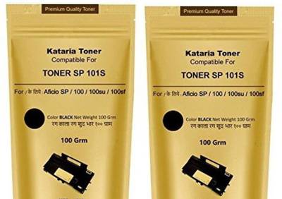 KATARIA Toner Powder Pouch Compatible For Use In Ricoh SP100 / SP111 / SP111SU / SP200 / SP210 / SP212SNw / SP300 / SP 300DN / SP310DN / SP 325Sfnw /SP3400 / SP3410 / SP3510 / Aficio 3510DN Printers – 100 Grams Eache For Use In Ricoh SP100 / SP111 / SP111SU / SP200 / SP210 / SP212SNw / SP300 / SP 300DN / SP310DN / SP 325Sfnw /SP3400 / SP3410 / SP3510 / Aficio 3510DN Printers – 100 Grams (Set of 2) Black Ink Toner