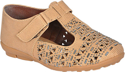 

Leon Girls Velcro Strappy Sandals(Brown