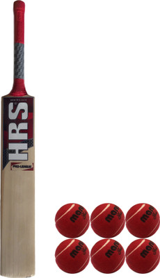 

HRS Basics Cricket Set - Pro-League Kashmir Willow Cricket Bat (Short Handle) And Pack Of 6 Maruti Spin Pressureless Cricket Ball Cricket Kit