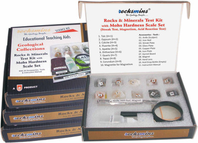 

rocksmins Mohs Hardness Kit Rocks & Minerals Test Kit for Education(Multicolor)