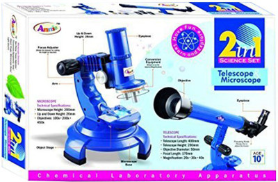 

HickoryDickoryBox 2 in 1 Science Kit Telescope & Microscope Kiddy Set Annie with 3 Magnification & Objectives Kids Toys Educational Kit(Multicolor)