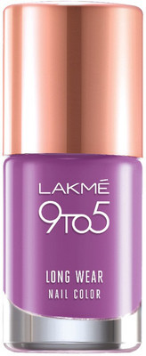 

Lakme 9 to 5 Long Wear Nail Color Purple(Pack of 9)