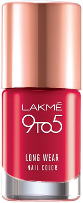 

Lakme 9 to 5 Long Wear Nail Color red risk