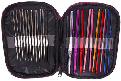 

Generic Generic 22Pcs Multicolor Aluminum Crochet Hooks Knitting Needles Set with Case-14007765MG Hand Sewing Needle(Knitting Needle Needle 20 Pack of 20)