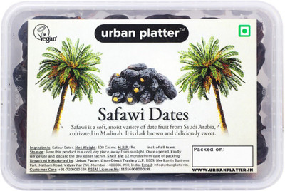 

Urban Platter Safawi Dates[All Natural, Soft & Juicy] Dates(500 g, Box)