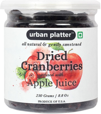 

Urban Platter Dried Cranberries Infused With Apple Juice[All Natural & Gently Sweetened] Cranberries(250 g, Plastic Bottle)