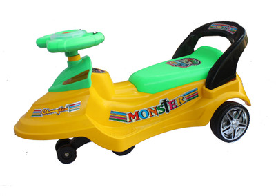 

Shape n Style Green Monster Baby Swing Car Rider with Horn & Light Effects(Multicolor)