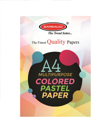 

Bambalio Pastel Colour Paper Pack of 400 Sheets Smooth Finish 70 gsm /A4 Size Assorted 5 Colors- Photo Copy/Copier/ Printing /Art & Craft Coloured Paper Unruled A4 Coloured Paper(Set of 4, 5 Assorted Colours)