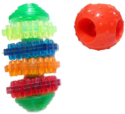 

Pet Needs High Quality 6 Hole Ball With Multi Color 5 Layer Chew Toy For Puppy Rubber Chew Toy For Dog