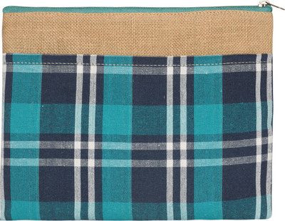 

Sharda Green check Pouch(Green)