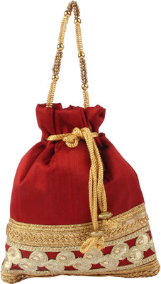 

Balee Fashions BF2291MR Bottom Cutwork Border Batwa Potli(Maroon)