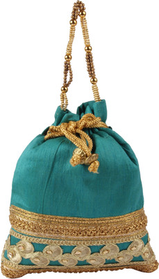 

Balee Fashions BF2291GR Bottom Cutwork Border Batwa Potli(Green)