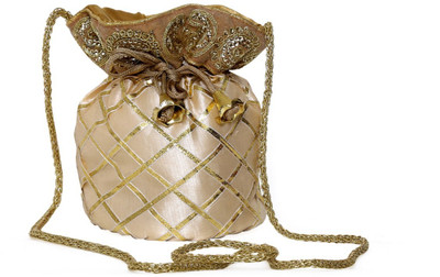 

SUVASANA Jaipur Women Handmade Festive Multicolor Wedding Gift Potli Potli(Beige)