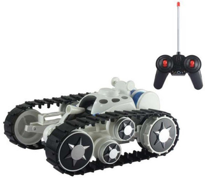 

SANJARY Space Rover Super Power 360° Rotating Remote Control Transform Battle Tank Car With led Light And Music (WHITE)(Multicolor)