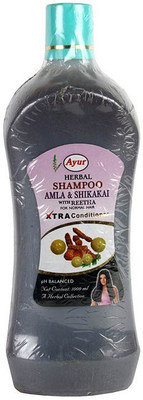 

Ayur Herbal Shampoo Amla & Shikakai With Reetha (1000 ml)(1000 ml)
