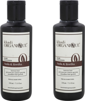 Khadi Organique Khadi Orgnique Henna Tulsi hair cleanser 210 ML(210 ml)