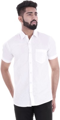 FabTag - ELEPANTS Men Solid Casual White Shirt