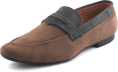 

Amanio Leather Loafers Shoes For Men Bellies For Men(Black
