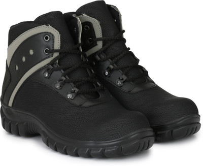 

Manslam Safety Shoe with Steel Toe Boots For Men(Black