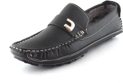 

Amanio Leather Loafers Shoes For Men Bellies For Men(Black