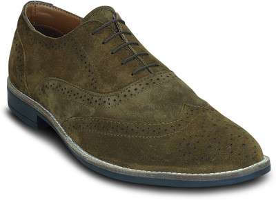 

Kielz Kielz-Olive-Men's-Lace-Ups-Brogue-Shoes Brogues For Men(Olive