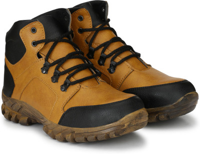 

Manslam Safety Shoe with Steel Toe Outdoors For Men(Tan, Black