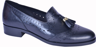 

FIRENZE ITALIANO SHOES FIRENZE LADIES FASHION LEATHER SHOES Slip On For Women(Black