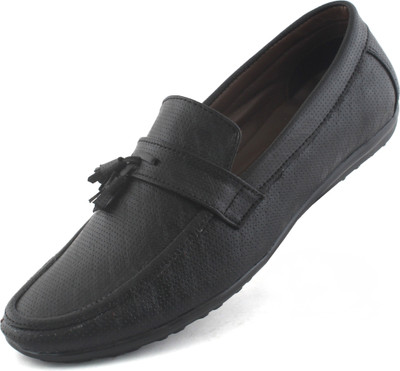 

Amanio Leather Loafers Shoes For Men Bellies For Men(Black