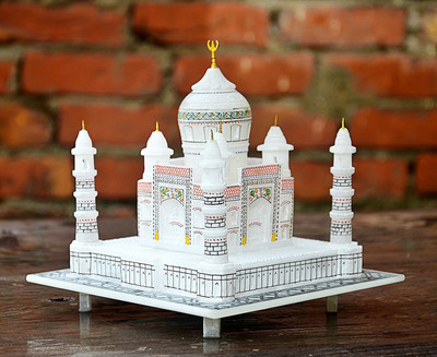 

Kaushal Creation White Marble Taj Mahal 9 inches Decorative Showpiece - 18 cm(Marble, White)