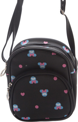 

Kidofash Boys & Girls Casual Black PU Sling Bag