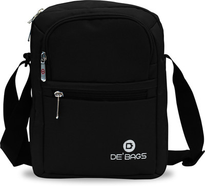 

De' Bags Men & Women Sports Black Nylon Sling Bag