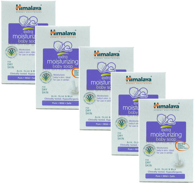 

Himalaya Extra Moisturizing (Pack of 5) Baby Soap(75 g, Pack of 5)