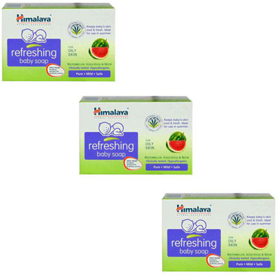 

Himalaya Refreshing Baby Soap (Pack of 3)(125 g, Pack of 3)