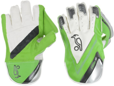 

Kookaburra Kahuna Pro 750 Wicket Keeping Gloves (Men, White, Green), Green;white