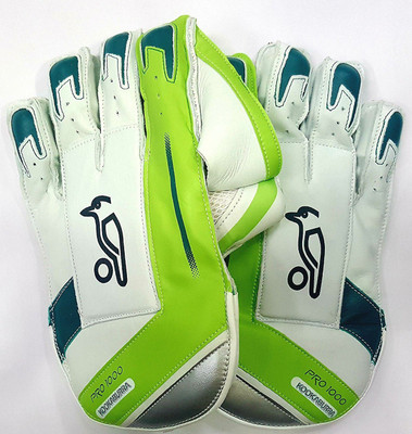 

Kookaburra Kahuna Pro 1000 Wicket Keeping Gloves (, White, Green, Green;white
