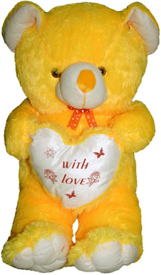 

Fun & Joy Teddy Bear With Heart (With Love) - 60 cm(Yellow)
