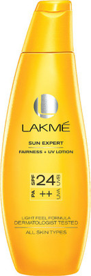 

Lakme Sun Expert Fairness UV Sunscreen Lotion - SPF 24 PA++(60 ml)
