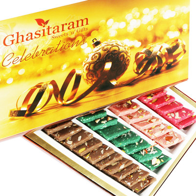 

Ghasitaram Gifts Exotic Assorted Sugarfree Katlis Box(400 g, Box)