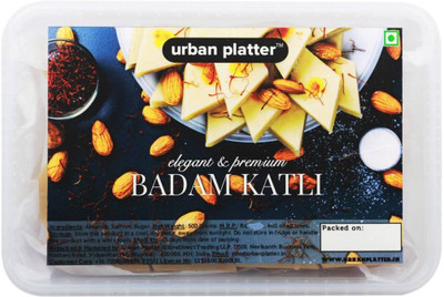 

Urban Platter Premium Badam Katli[Low Sugar Almond Fudge](500 g, Box)
