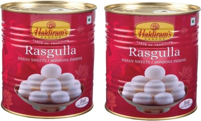 

Haldiram's Rasgulla (Pack Of 2)(2 kg, Tin)