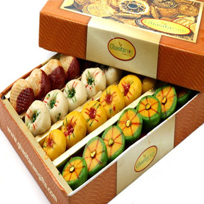 

Ghasitaram Gifts Assorted Sugarfree Mithai(800 g, Box)
