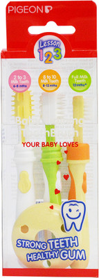 

Pigeon Training Lession 123 Set Soft Toothbrush(Pack of 3)