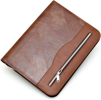 

DIVINEZON Professional Excel Business Leatherite Slim Portfolio(Brown)