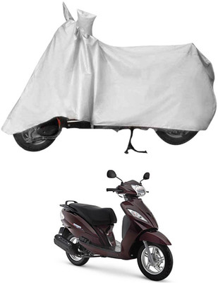 Mobik Two Wheeler Cover for TVS(Wego, Silver)