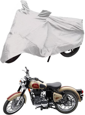 Deltakart Two Wheeler Cover for Royal Enfield(Classic 350, Silver)