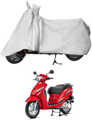 Mobik Two Wheeler Cover for TVS(Wego, Silver)