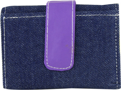 

EMOSHA Women Purple Denim Wallet(6 Card Slots)