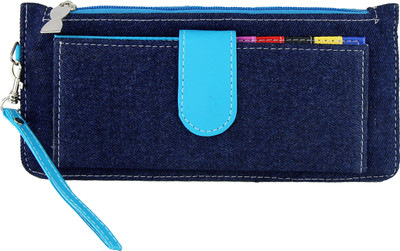 

EMOSHA Women Blue Denim Wallet(6 Card Slots)
