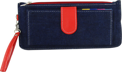 

Upshot Women Casual Blue Artificial Leather Wallet(3 Card Slots), Red