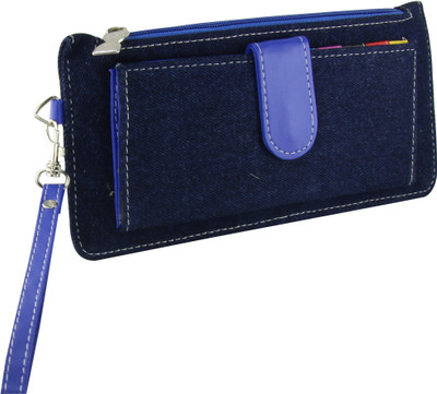 

EMOSHA Women Purple Denim Wallet(6 Card Slots)